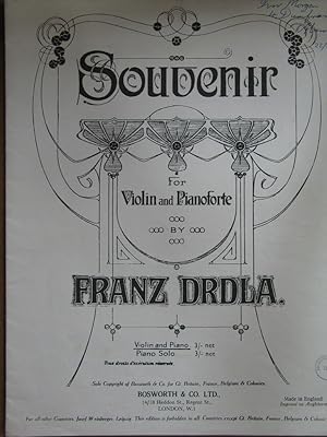 Sounvenir - for Violin and Pianoforte