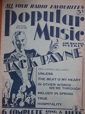 Immagine del venditore per Popular Music and Dancing Weekly - October 20th 1934 venduto da EbenezerBooks