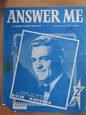 Seller image for Answer Me - Sung By David Whitfield for sale by EbenezerBooks