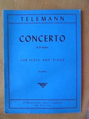 Bild des Verkufers fr Concerto in D Major - for Flute and Piano zum Verkauf von EbenezerBooks