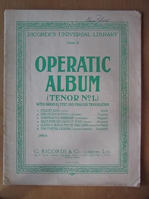 Ricordi's Universal Library Book 12 Operatic Album - for Tenor No.1