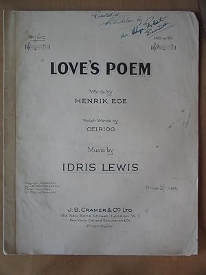 Bild des Verkufers fr Love's Poem zum Verkauf von EbenezerBooks