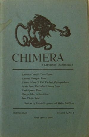 Seller image for The Chimera A Literary Quarterly Volume V Number 2 for sale by Derringer Books, Member ABAA