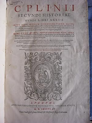 Imagen del vendedor de HISTORIAE MUNDI LIBRI XXXVII. a la venta por Libreria BACBUC - Studio bibliografico