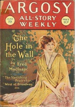 Image du vendeur pour ARGOSY ALL-STORY Weekly: June 19, 1926 ("The Range Rider"; "The Hole in the Wall") mis en vente par Books from the Crypt