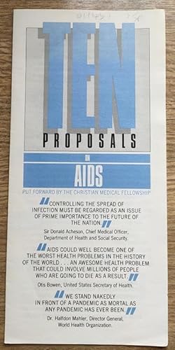 Immagine del venditore per Ten Proposals on AIDS venduto da Peter & Rachel Reynolds