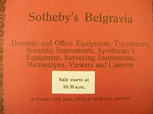 Sotheby's Belgravia Sale Catalogue Friday 15th June 1979: Domestic and Office Equipment, Typewrit...