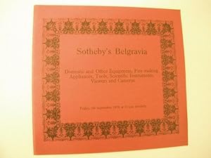 Sotheby's Belgravia Sale Catalogue Friday 7th September 1979: Domestic and Office Equipment, Fire...