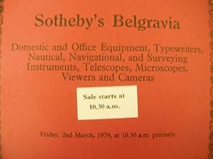 Sotheby's Belgravia Sale Catalogue Friday 2nd March 1979: Domestic and Office Equipment, Typewrit...