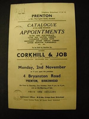 Corkhill & Job Auction Catalogue Monday 2nd November: 4 Bryanston Road, Prenton, Birkenhead