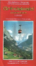 Wanderkarte, hiking map, carte de tourisme pédestre Grindelwald : Jungfrau-Region. 1:25000 Grinde...