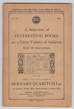 A Selection of Interesting Books on a Great Variety of Subjects (1948, No. 657)