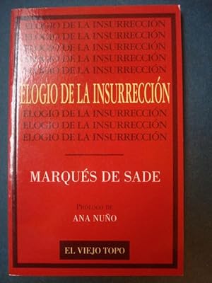 Imagen del vendedor de ELOGIO DE LA INSURRECCION. a la venta por Carmen Alonso Libros