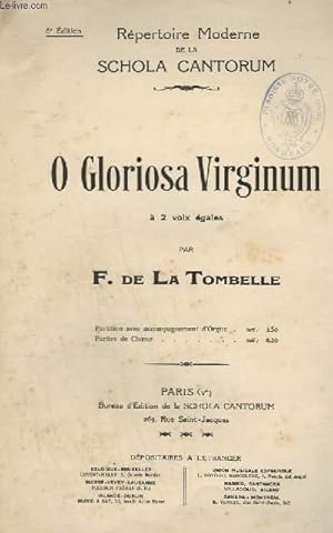 Imagen del vendedor de O GLORIOSA VIRGINUM - A 2 VOIX EGALES. a la venta por Le-Livre