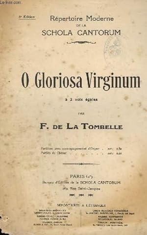 Imagen del vendedor de O GLORIOSA VIRGINUM - A 2 VOIX EGALES. a la venta por Le-Livre