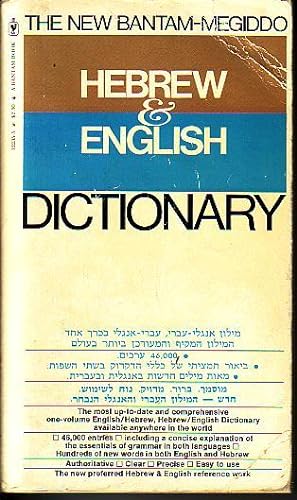 Image du vendeur pour The New Bantam-Megiddo Hebrew & English Dictionary mis en vente par Monroe Bridge Books, MABA Member