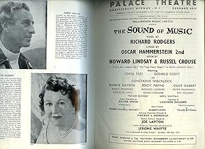 Bild des Verkufers fr 'The Sound of Music': Souvenir Theatre Programme Performed at Palace Theatre, Shaftesbury Avenue, London [2] zum Verkauf von Little Stour Books PBFA Member