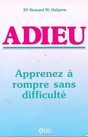 Seller image for Adieu for sale by JLG_livres anciens et modernes