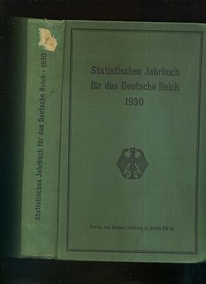 Statistisches Jahrbuch für das Deutsche Reich 1930