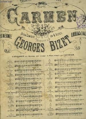 Seller image for CARMEN - N3 : HABANERA - PIANO ET CHANT. for sale by Le-Livre