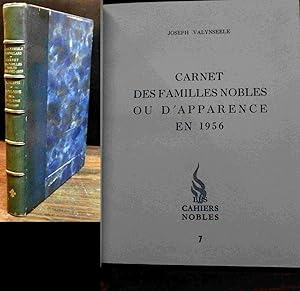 Seller image for CARNET DES FAMILLES NOBLES OU D'APPARENCE for sale by Livres 113