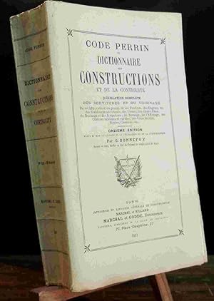 Image du vendeur pour CODE PERRIN OU DICTIONNAIRE DES CONSTRUCTIONS ET DE LA CONTIGU ITE mis en vente par Livres 113