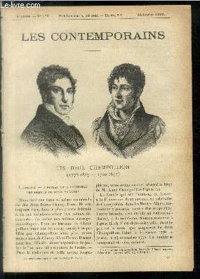 Imagen del vendedor de Les deux Champollion (1778-1867 et 1790-1832). LES CONTEMPORAINS N�175 a la venta por Le-Livre