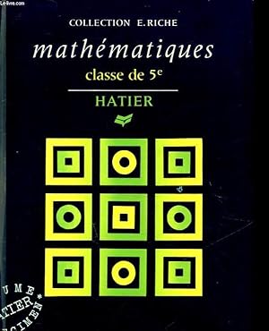 Seller image for MATHEMATIQUES - CLASSE DE 5 for sale by Le-Livre