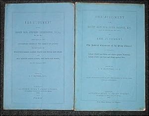 The judgment of the Right Hon. Stephen Lushington, D.C.L., &c. &c. &c., delivered in the Consisto...