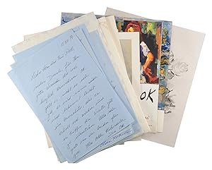 Bild des Verkufers fr A UNICEF Christmas card (printed on paper, unfolded dimensions 220  155 mm); on the blank verso is an autograph letter signed from Olda (Mrs Kokoschka). It is also inscribed and signed at the foot of the letter 'Love and kindest wishes for 1977, yours, Oskar Kokoschka'. The letter, to unnamed recipients, contains season's greetings and thank yous for various kindnesses; we know it to be addressed to one of his former students, Ernest Roth, and his wife in Adelaide, South Australia zum Verkauf von Michael Treloar Booksellers ANZAAB/ILAB