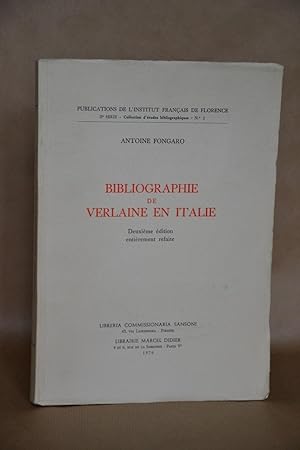 Image du vendeur pour Bibliographie De Verlaine En Italie, Deuxime dition Entirement Refaite mis en vente par Librairie Raimbeau