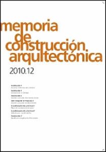 Seller image for MEMORIA DE CONSTRUCCION ARQUITECONICA 2010.12 for sale by KALAMO LIBROS, S.L.
