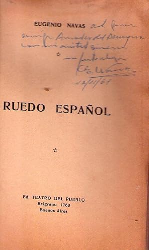 Bild des Verkufers fr RUEDO ESPAOL [Firmado / Signed] zum Verkauf von Buenos Aires Libros