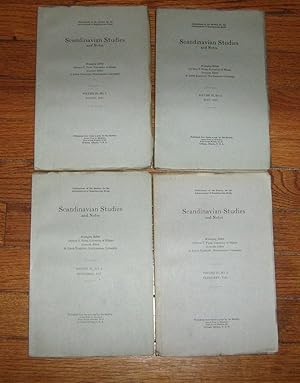 Scandinavian Studies and Notes 4 Issues Complete Year Feb, May, August November 1917