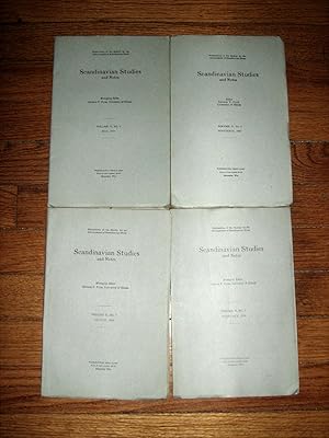 Scandinavian Studies and Notes 4 Issues Complete Year Feb, May, August November 1919