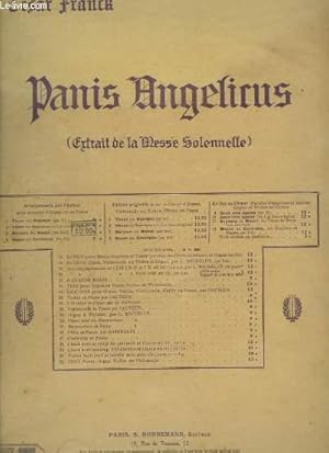 Seller image for PANIS ANGELICUS - CHANT ET ORGUE - SOPRANO OU TENOR. for sale by Le-Livre