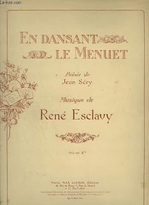 Seller image for EN DANSANT LE MENUET - PIANO + PAROLES. for sale by Le-Livre