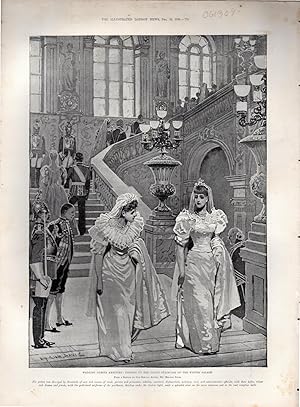 Image du vendeur pour ENGRAVING: "Wedding Guests Arriving: Passing Up the Grand Staircase of the Winter Palace".engraving from The Illustrated London News; December 22, 1894 mis en vente par Dorley House Books, Inc.