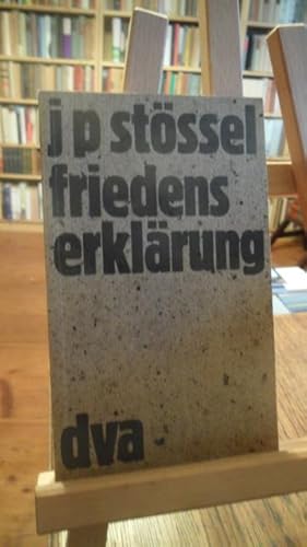 Seller image for Friedenserklrung. Gedichte 1968 - 1972. for sale by Antiquariat Floeder