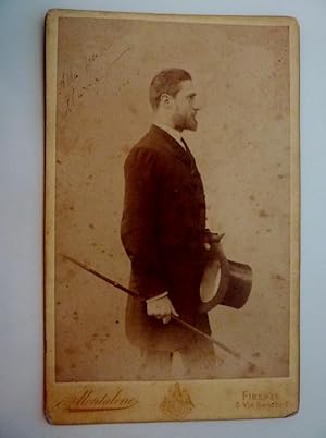 Fotografia all'Albumina "RITRATTO DI NOBILUOMO - Fotografia Reale MONTABONE FIRENZE" 1888