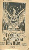 L'ORIGINE E LA COSTITUZIONE DELLA TERRA, Torino, Bocca, 1923