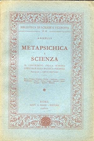 Metapsichica e scienza, Roma, Bardi Giovanni, 1938