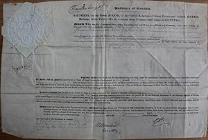 Province of Canada Land Grant of half an acre to Robert Sowter, in London, Upper Canada