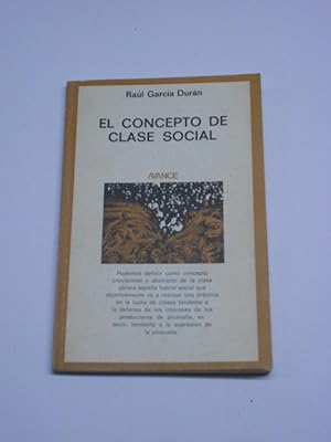 Image du vendeur pour EL CONCEPTO DE CLASE SOCIAL. mis en vente par Librera J. Cintas