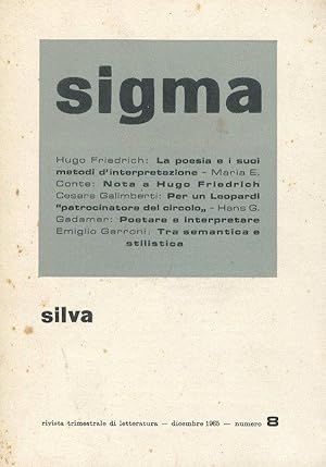 SIGMA, rivista trimestrale di letteratura - 1965-1971 - 15 fascicoli., Genova, Silva Editore, 1964