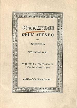COMMENTARI DELL'ATENEO DI BRESCIA 1992, Brescia, Geroldi, 1992