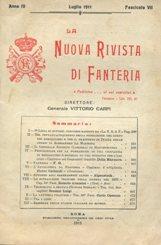 LA NUOVA RIVISTA DI FANTERIA - ANNO IV - 1911 - fasc. VII luglio, Roma, Tip. Genio Civile, 1911