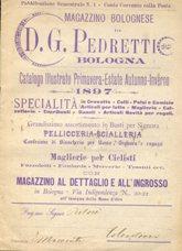 D. G. PEDRETTI - BOLOGNA , magazzino bolognese - 1897 - , Bologna, Tip. Legale, 1897