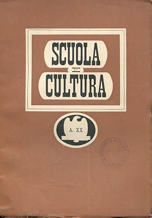 SCUOLA E CULTURA, annali della istruzione media 1941-1942 completa in 5 fascicoli, Firenze, Le Mo...