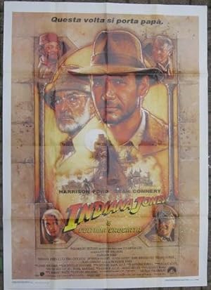 INDIANA JONES E L'ULTIMA CROCIATA, manifesto 1,00 x 1,40 con Sean Connery ed Harrison Ford, Roma,...